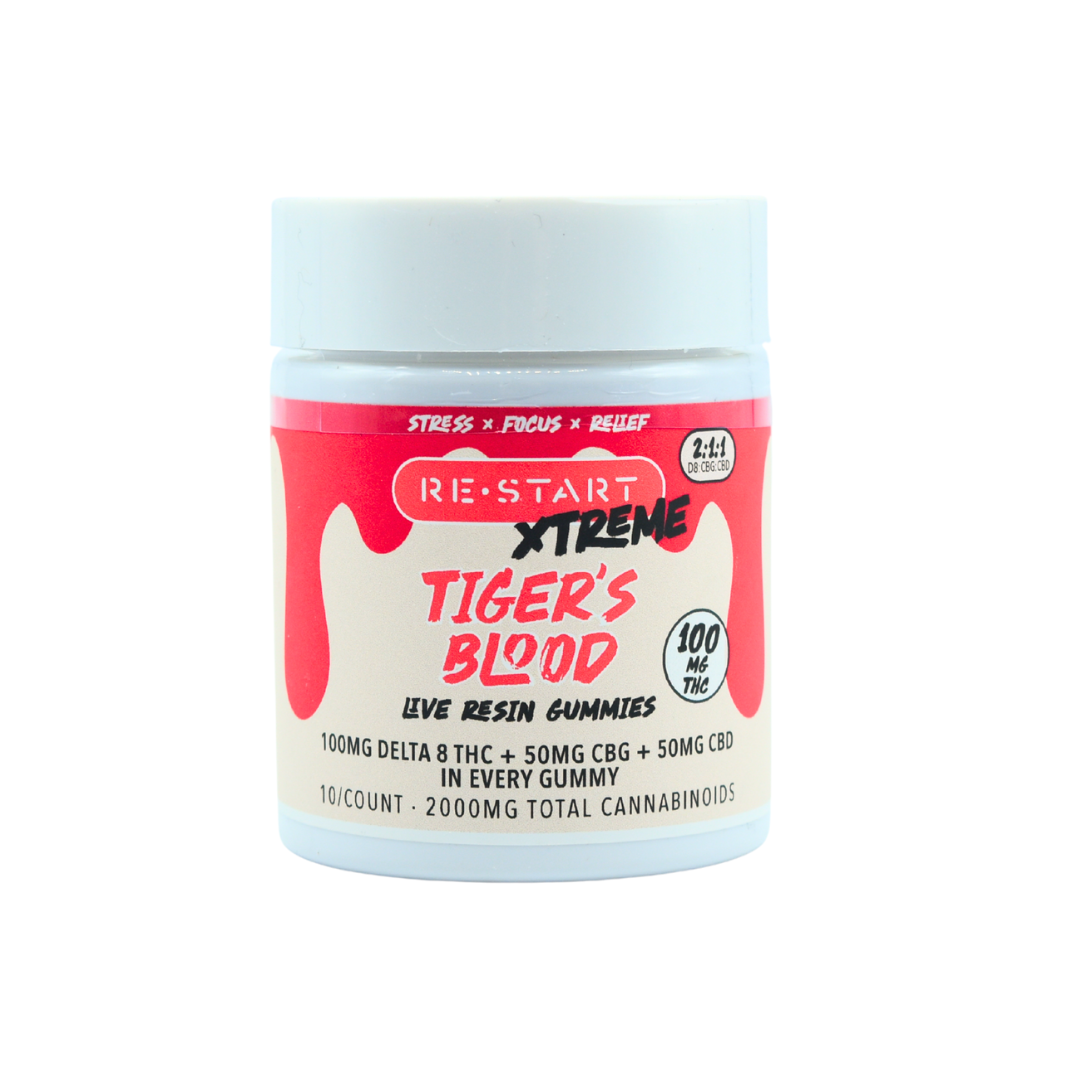 Delta 8 THC CBG CBD 200MG Gummies Tigers Blood (2:1:1) / 10-ct (Reg. Price $59)